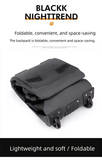 80L Rolling Duffle Bag with Wheels – 31" Heavy-Duty Foldable Travel Duffel, Water-Resistant Luggage with Shoulder Strap