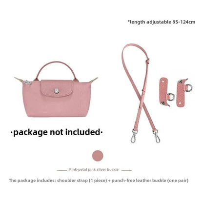Leather Replacement Crossbody Bag Strap for Longchamp Mini — Earthy Color Shoulder Strap, No Punching Needed