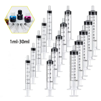 2-20pcs Plastic Reusable Syringes 1ml-10ml – Measuring Tool for Hydroponics & Kitchen Use