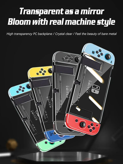 High Transparency PC Protective Case for Nintendo Switch – Ultra-Thin Full Coverage Handle & Split Protection
