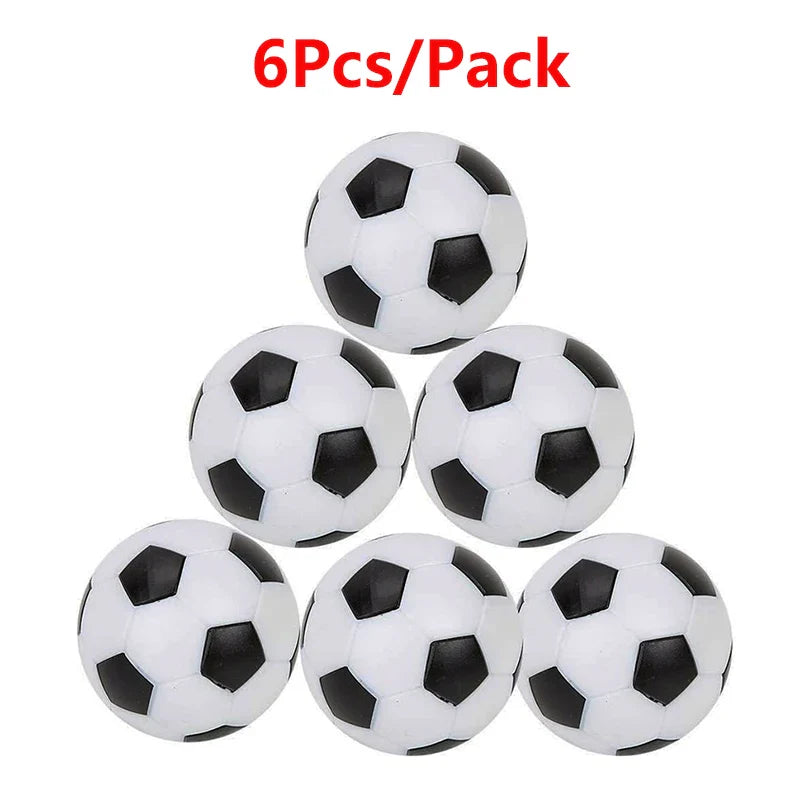 3.2cm Mini Foosball Balls – 6pcs Black & White Table Soccer Replacement Balls for Kids Games & Decor