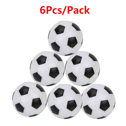 3.2cm Mini Foosball Balls – 6pcs Black & White Table Soccer Replacement Balls for Kids Games & Decor
