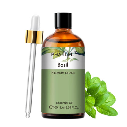 PHATOIL 100ml Aromatherapy Essential Oil Set – Lavender, Rose, Vanilla, Eucalyptus, Sandalwood & Pine Needles for Diffusers & Candle Making