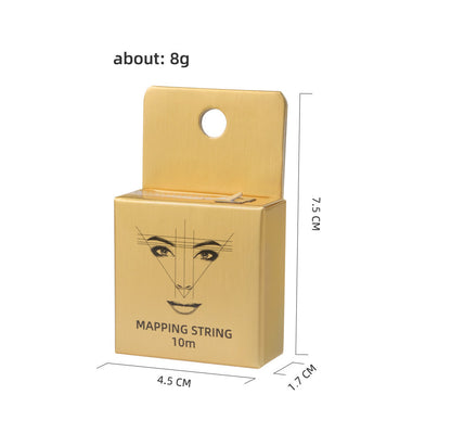 10m Pre-Inked Mapping String for Eyebrows – Microblading & PMU Marker Thread in Box for Tattoo Brow Mapping