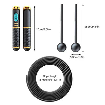 ProSpeed 2-in-1 Multifunctional Digital Skipping Rope | Professional Ball Bearings, Non-slip Handles, Calorie Counter | Perfect for Jumps and Fitness
