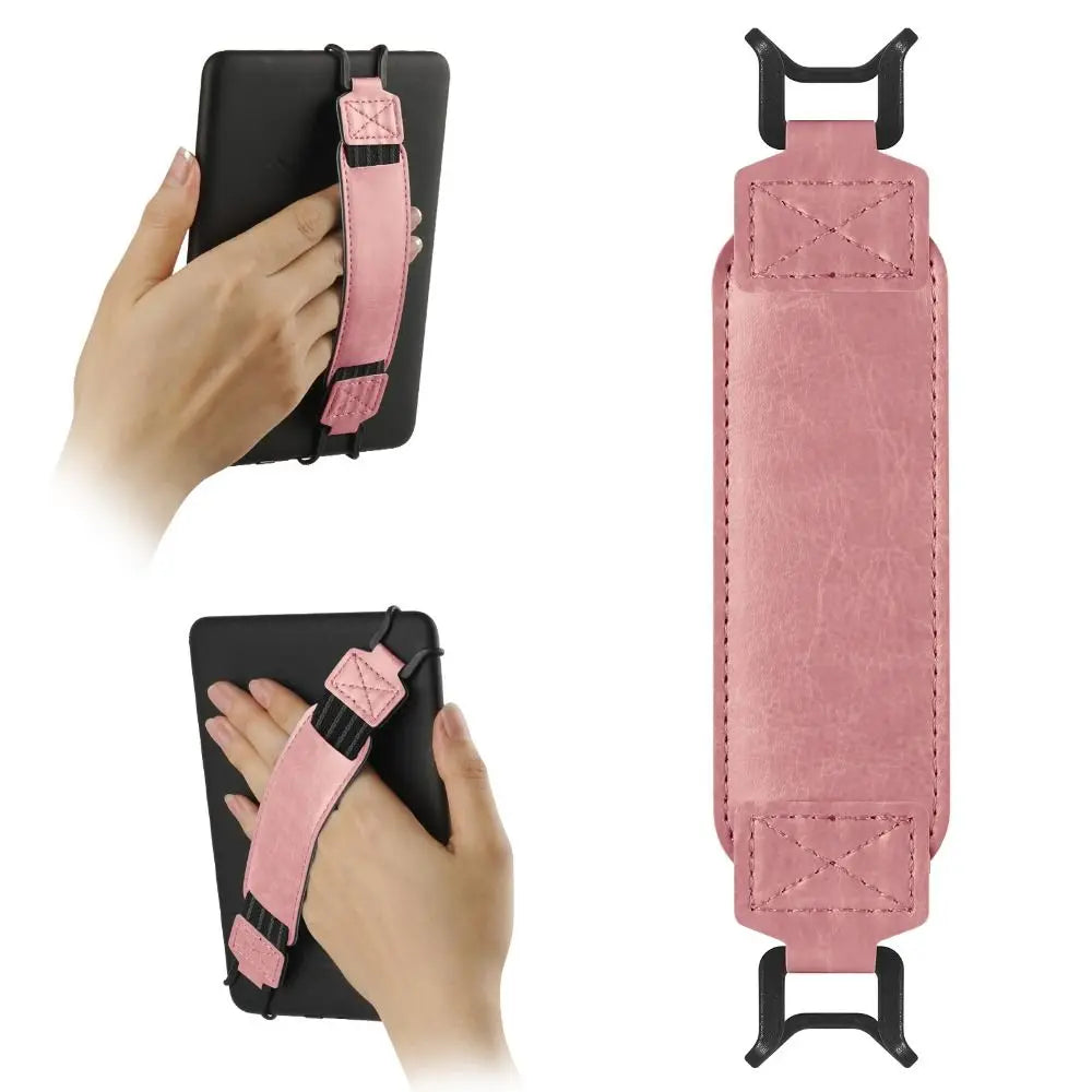 Leather Tablet Hand Strap — Elastic Anti-Drop E-Reader Holder for Kindle, iPad, Kobo, Sony, Pocketbook, Lenovo