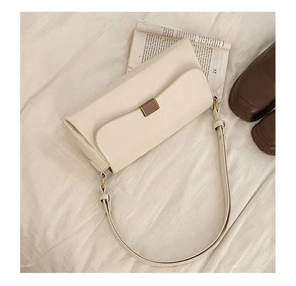 Retro Underarm Bag for Women – New Autumn Winter Fashion, Solid Color PU Leather Handbag, Casual Commuter Single Shoulder Bag