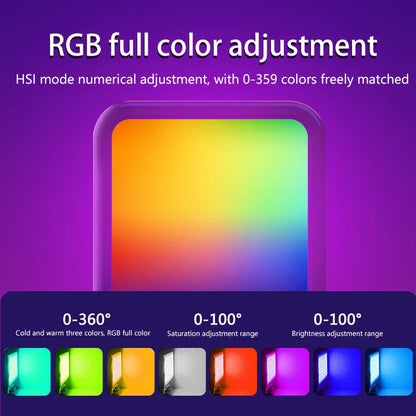 Mini RGB Hot Boot Fill Light - Portable LED Photography & Beauty Light with Adjustable Settings for Mobile Camera & Live Streaming