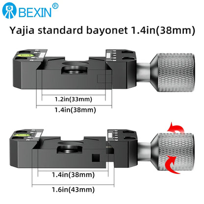 BEXIN Aluminum Arca-Swiss Quick Release Clamp – 50/70/90/110mm Tripod Ball Head Mount for Camera & Monopod Support