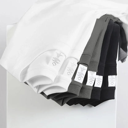 2-Pack Unisex 100% Cotton T-Shirts - Breathable Loose-Fit Short Sleeve Casual Tees
