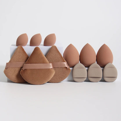 12PCS Velvet Triangle Makeup Sponges – Mini Finger Puffs & Beauty Eggs for Foundation and Liquid Makeup