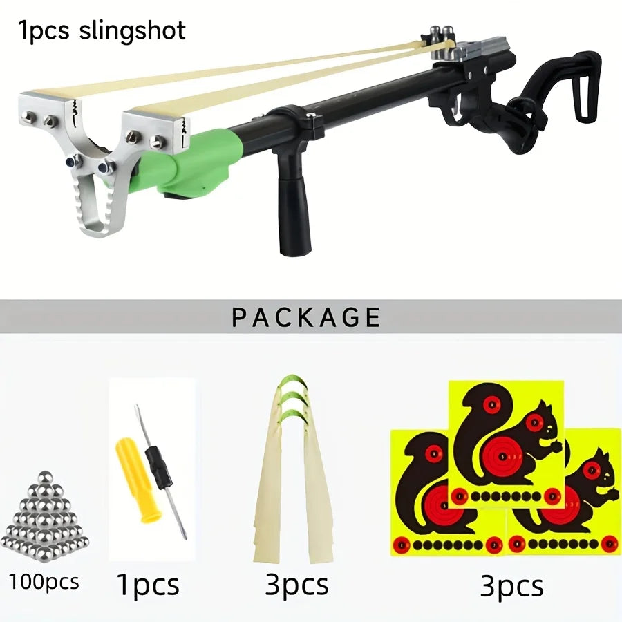 Powerful Long-Rod Slingshot – Trigger Catapult for Precise Hunting & Outdoor Shooting Practice