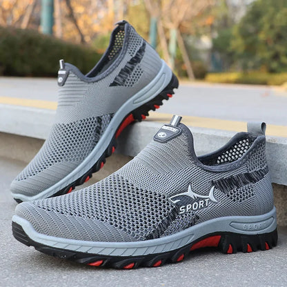 Men’s Summer Mesh Sneakers – Breathable Lightweight Canvas Sports Shoes, Casual Athletic Footwear Clearance Deal