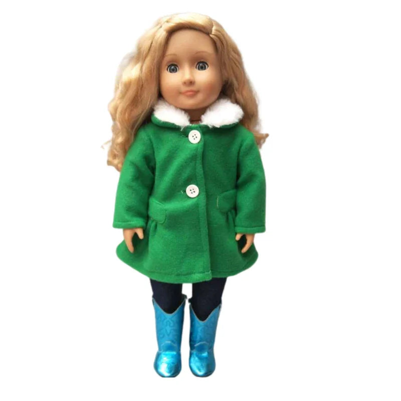 18-Inch American Girl Doll Clothes – Coat, Tights & Pants Outfit for Newborn & Baby Dolls