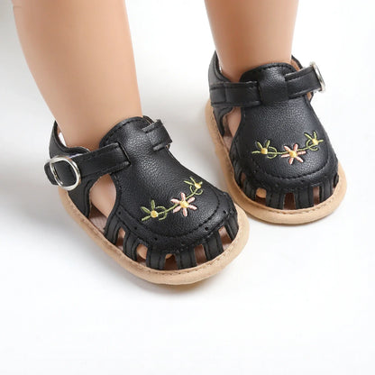 Infant Baby Sandals – Summer Newborn Crib Shoes, Flat First Walkers for Boys & Girls, Wedding Dress Shoes