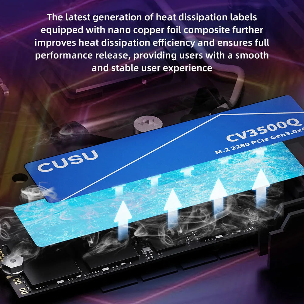 CUSU M.2 NVMe SSD – 256GB/512GB/1TB/2TB PCIe 3.0 x4 Internal Solid State Drive