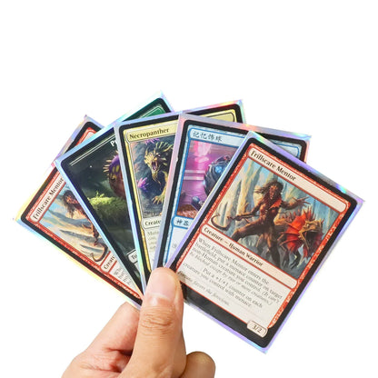 Albedo Holographic Card Sleeves 67x92mm — Anime Trading Card Protectors for PKM & MTG Standard Size