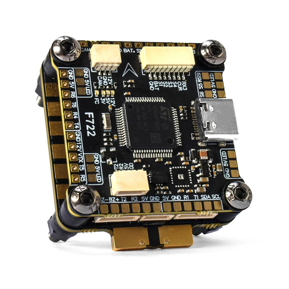 9IMOD F722 Flight Stack – F722 Flight Controller with 55A/60A ESC, 3-6S LiPo, ICM42688 Gyro for FPV Racing Drone