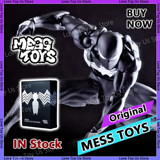 Original Mess Toys Spider Figure – Black Suit & Scarlet Spider Kaine Parker Action Figure
