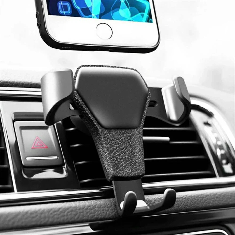 Gravity Car Phone Holder – Air Vent Clip Mount for iPhone & Smartphones