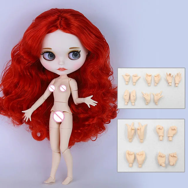 ICY DBS Blythe Doll 1/6 BJD Jointed Body — 30cm White Skin Anime Doll with Shiny & Matte Face, Special Price Gift Toy