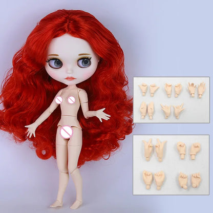 ICY DBS Blythe Doll 1/6 BJD Jointed Body — 30cm White Skin Anime Doll with Shiny & Matte Face, Special Price Gift Toy