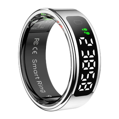 2025 COLMI R12 Smart Ring – Touch Display, Wireless Charging, Health Tracker, 5 ATM Waterproof for Men & Women