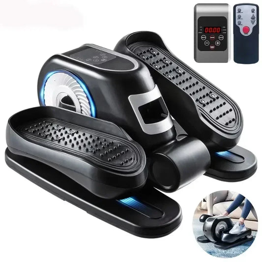 Under Desk Elliptical Machine – Leg Exerciser with Remote Control & 12 Speeds, Quiet Elliptical Trainer