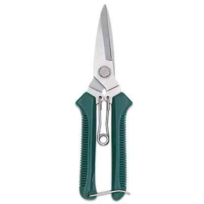Straight-Head Pruning Shears - Stainless Steel Garden Scissors with Non-Slip Handle