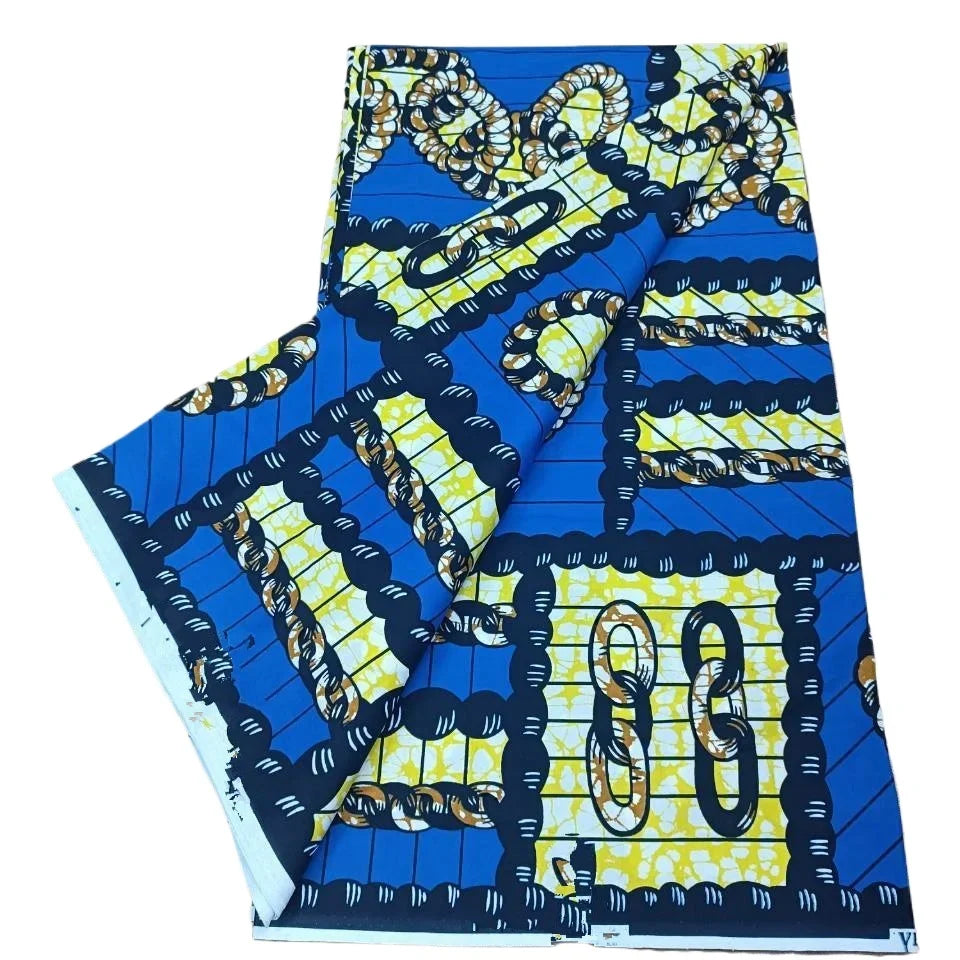 100% Cotton African Ankara Wax Fabric - Soft Real Wax Print for Dresses