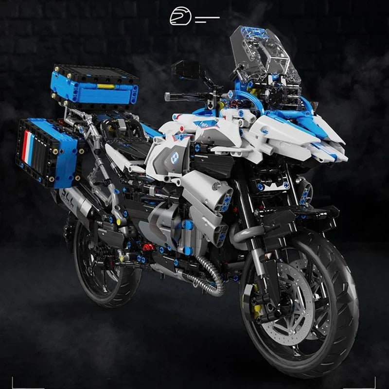 High-Tech 1:5 Motorcycle Model – Modular Brick Racing Motorbike Building Set Toy for Boys T4022