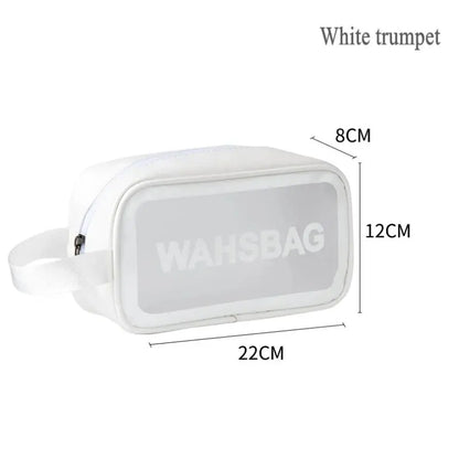 Waterproof PVC Travel Toiletry Bag – Transparent Zipper Makeup Organizer Case for Women