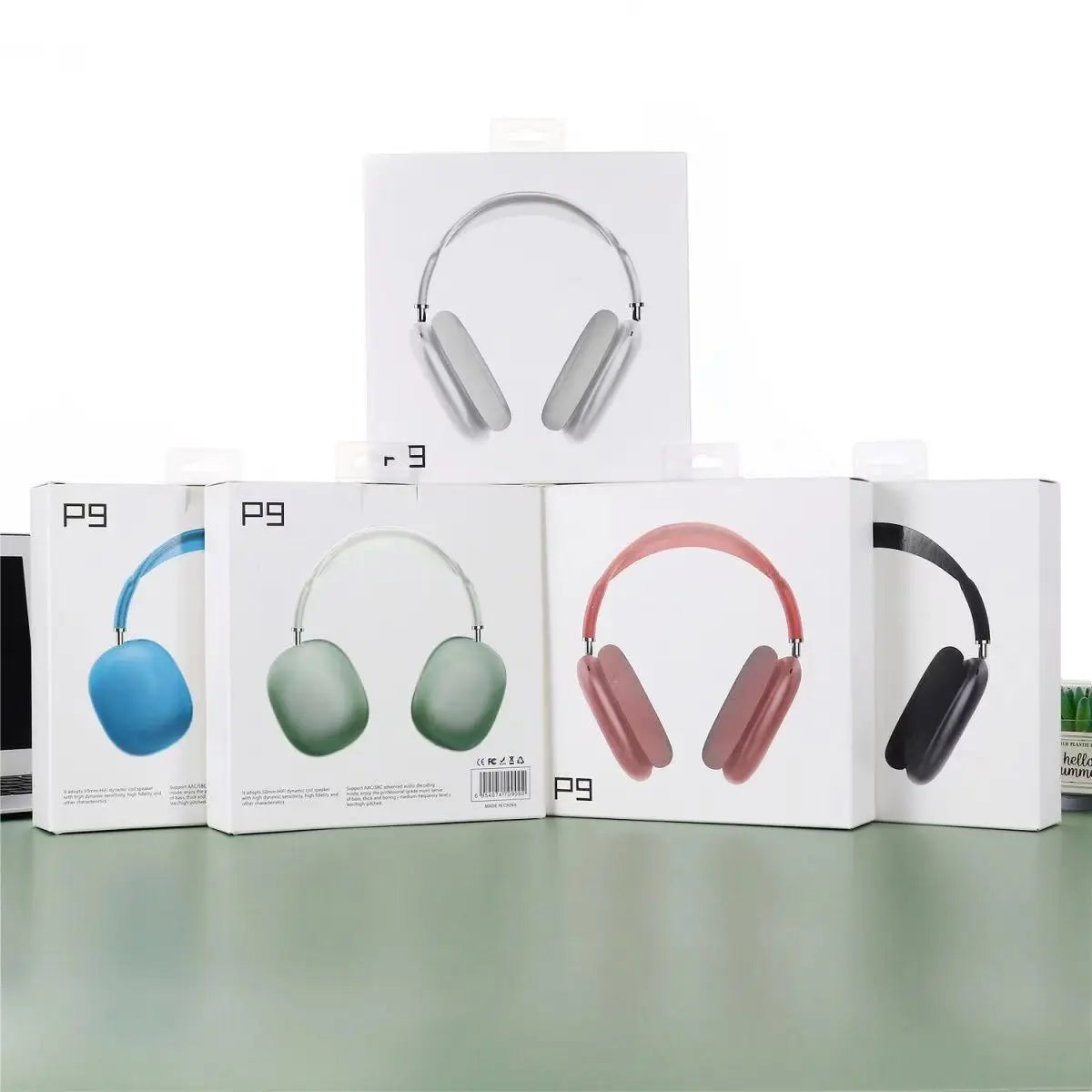 P9 Wireless Bluetooth Headset – Noise Cancelling Sports Gaming Earbuds with Mic, Bluetooth Earphones for Outdoor Use