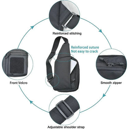 Outdoor Hunting Tactical Shoulder Bag - Concealed Carry Pistol Holster, Waterproof Crossbody Gun Sling Chest Pack
