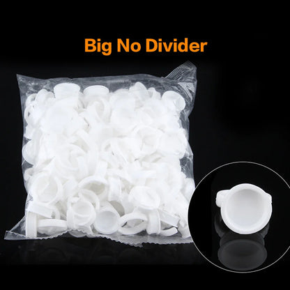 AILEISHI 100PCS Disposable Eyelash Glue Cup Rings – Lash Extension Pigment Holder Tattoo Makeup Tools