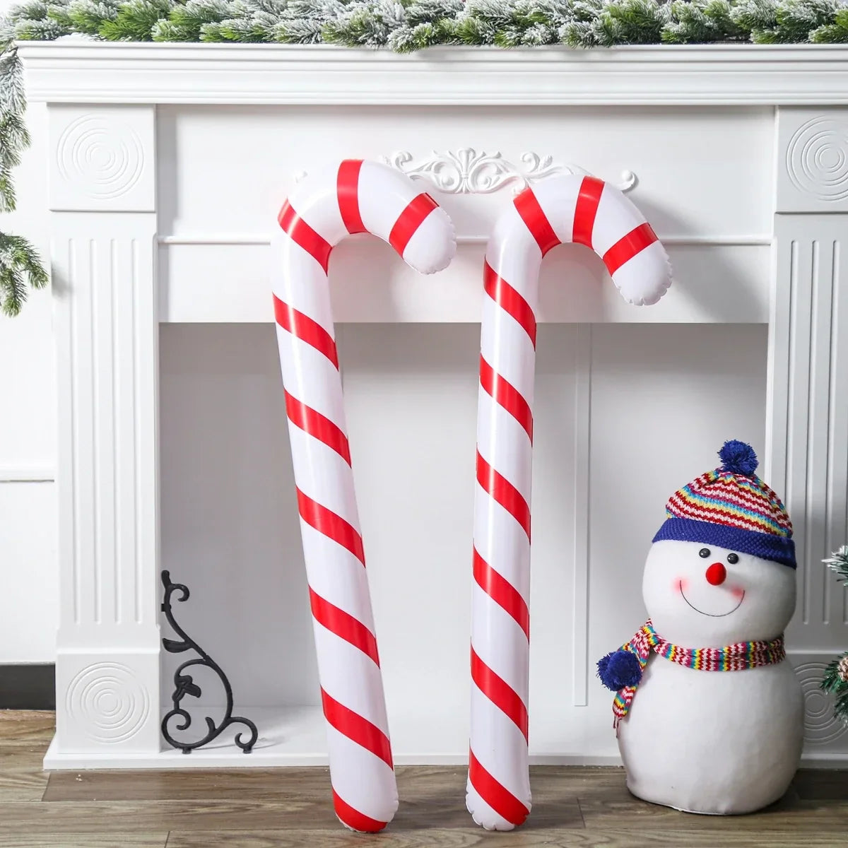 Inflatable Christmas Candy Cane Stick Decoration – Outdoor Xmas Yard Decor 2024–2025 Holiday Home Christmas Party Ornament