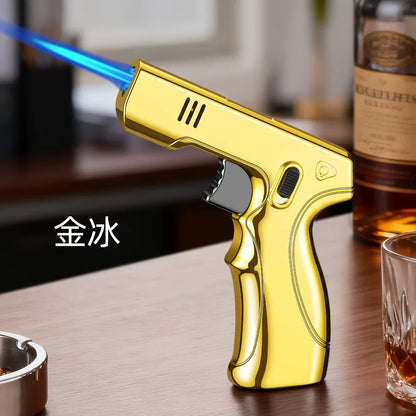 1300°C Butane Torch Lighter - High Temperature Gas Flame Gun with Safety Lock for Kitchen, Outdoor & Cigar Use