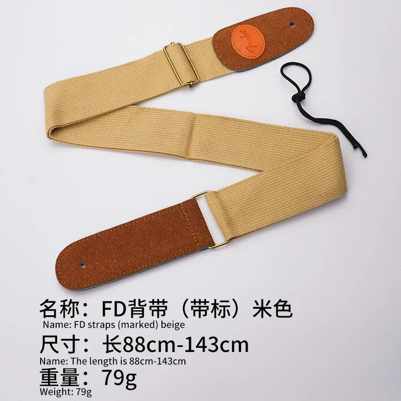 Embroidery Guitar Strap - Leather Acoustic & Electric Guitar Widening Shoulder Belt for Folk & Classical Guitars