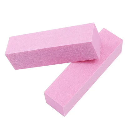 Pink Nail Buffing & Sanding Block — Pedicure Manicure Sponge for Grinding, Polishing & Safe Nail Art Care