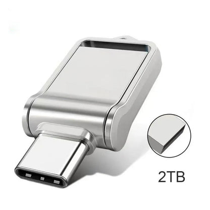Xiaomi 2TB USB 3.1 Flash Drive — High-Speed Type-C 2-in-1 Metal U Disk, Waterproof, Universal for Mobile & PC