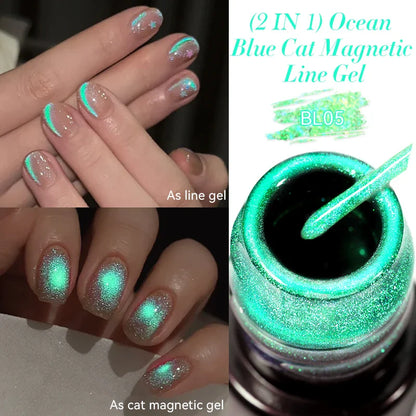 LILYCUTE 5ml Silver Metallic Liner Gel Polish – Super Bright UV Nail Art Stripe & Drawing Paint Varnish, Mirror Effect Graffiti Gel