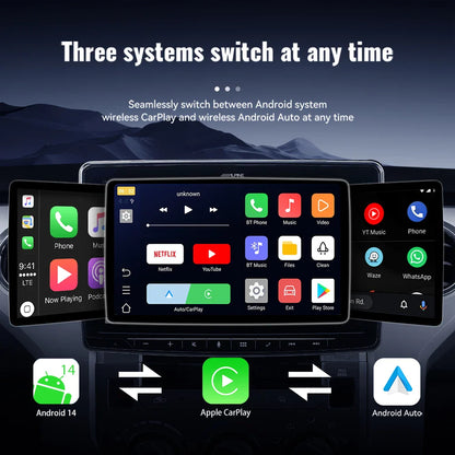 Acodo 2025 3-in-1 CarPlay AI Box — Wireless Android Auto & USB Adapter for YouTube, Netflix, Universal TV, Plug & Play