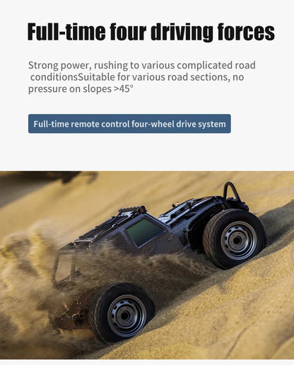 16103 Fast RC Cars – 50km/h 1/16 Off-Road 4WD Monster Truck with LED Headlights, 2.4G Waterproof Remote Control (For Adults & Kids)
