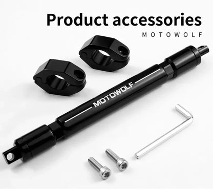 22mm CNC Aluminum Motorcycle & Scooter Crossbar – Reinforced Mount Bracket for Phone, GPS, Spotlight & Headlights