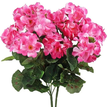 1/5PCS Artificial Begonia Silk Flowers – UV Resistant Outdoor Faux Plants for Wedding, Garden Arch, Home Décor & DIY Gifts