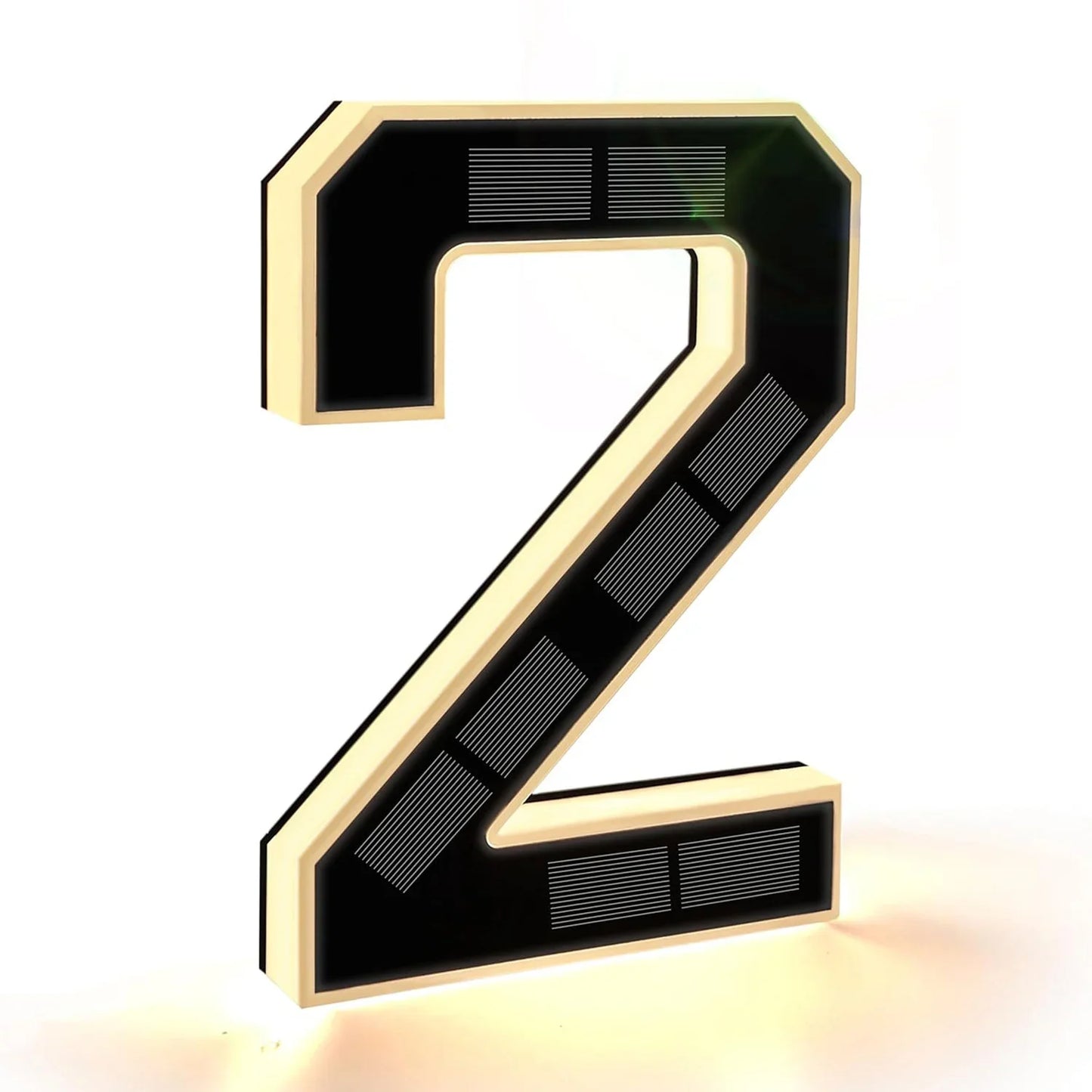 Solar House Number Light - Modern LED Address Sign with Light Sensor for Outdoor Use