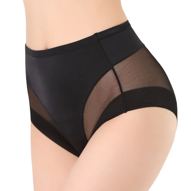 Seamless High Waist Panties for Women - Tummy Control Briefs, Butt Lifter Shapewear in Ice Silk, Invisible Underwear for Smooth Lines