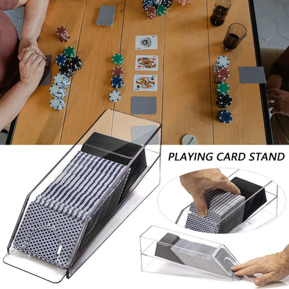 Deluxe 4-Deck Poker Shoe – Playing Card Dealing Game Accessory for Casino, Home & Garden Decor