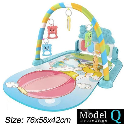 Baby Fitness Stand Music Play Gym – Newborn Piano Crawling Blanket & Pedal Activity Toy for Early Education (0-36 Months)