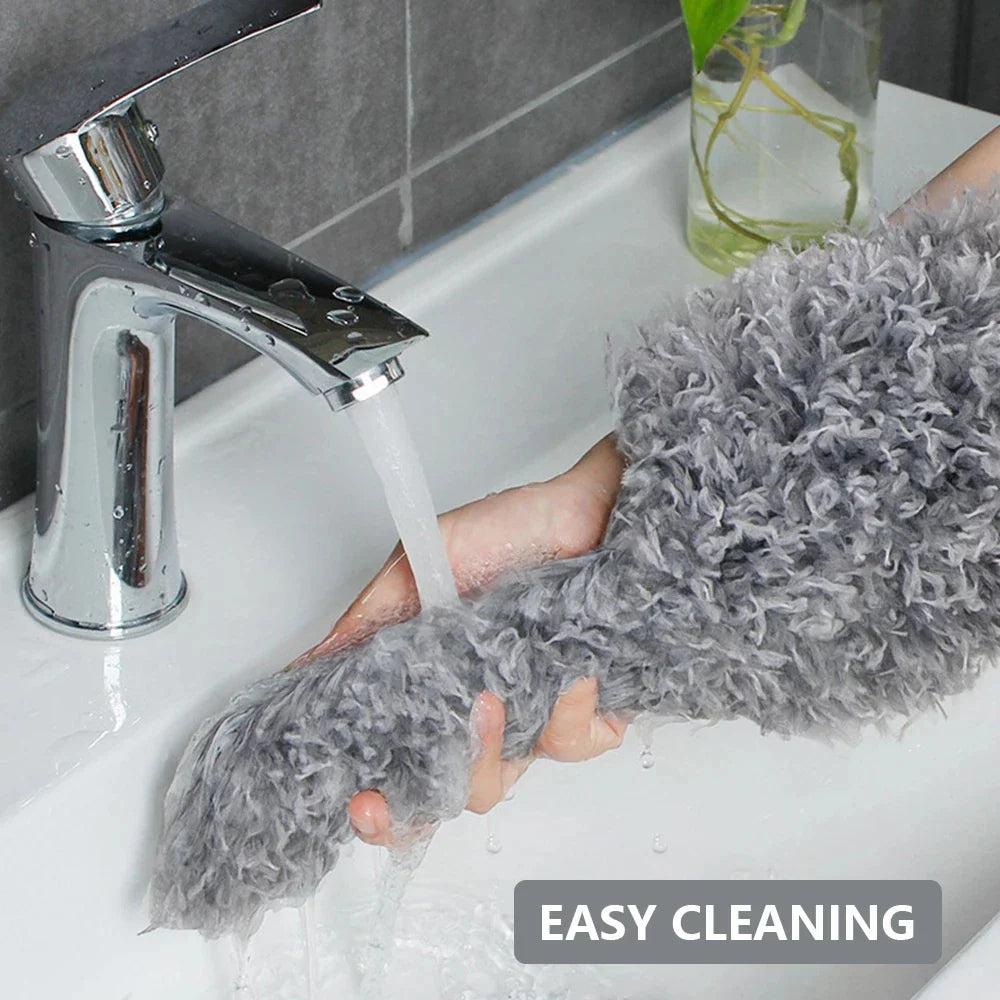 280cm Extendable Microfiber Duster — Telescopic Dust Cleaner Brush for Mites, Gaps & Home Cleaning